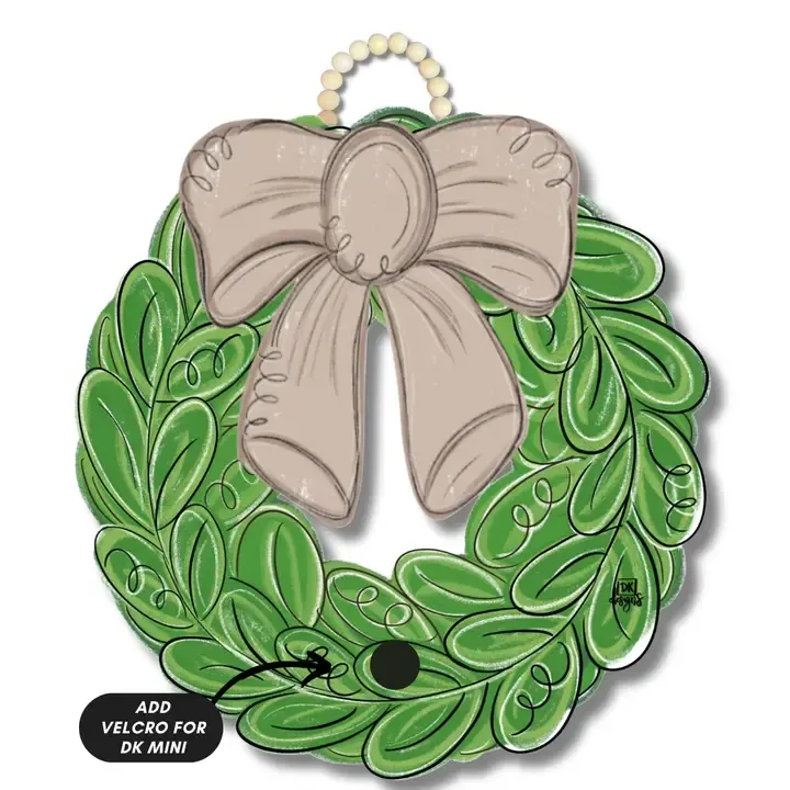 Mocha Bow Wreath Door Hanger