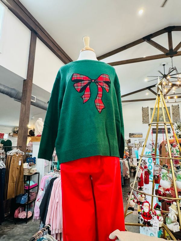 VG Pippa Pullover-Tartan Plaid Bow