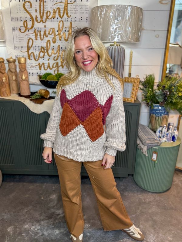 Mocha Stitch Cropped Flare Pant