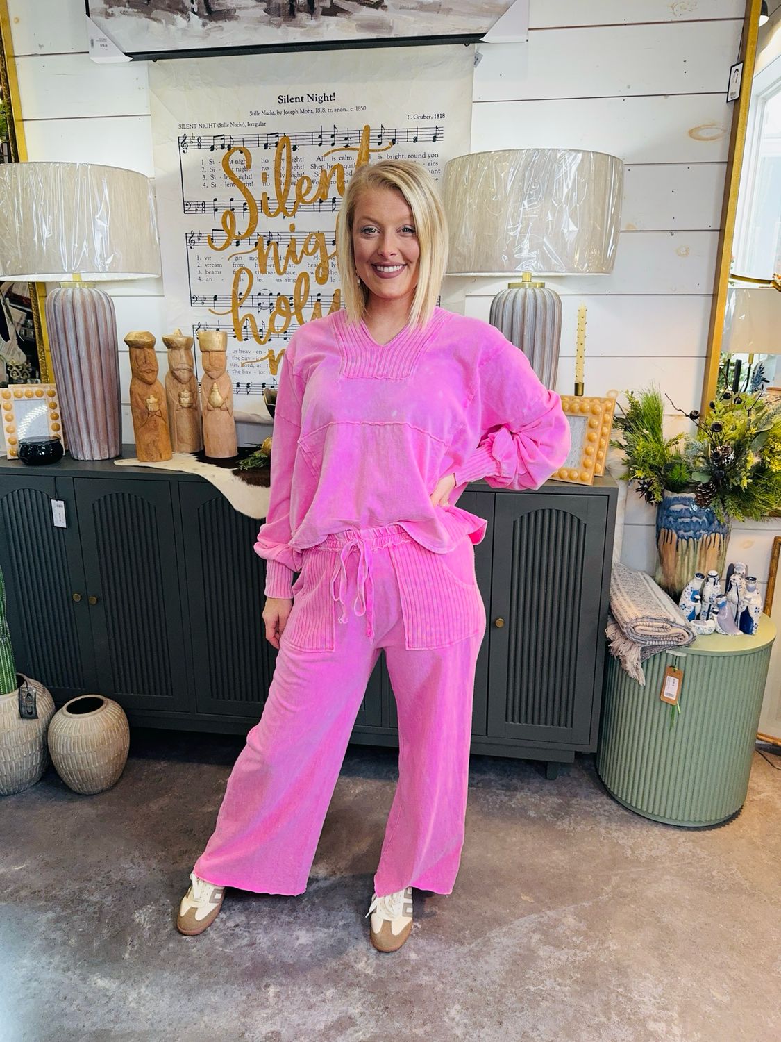 Bubble Gum Mineral Wash Pants