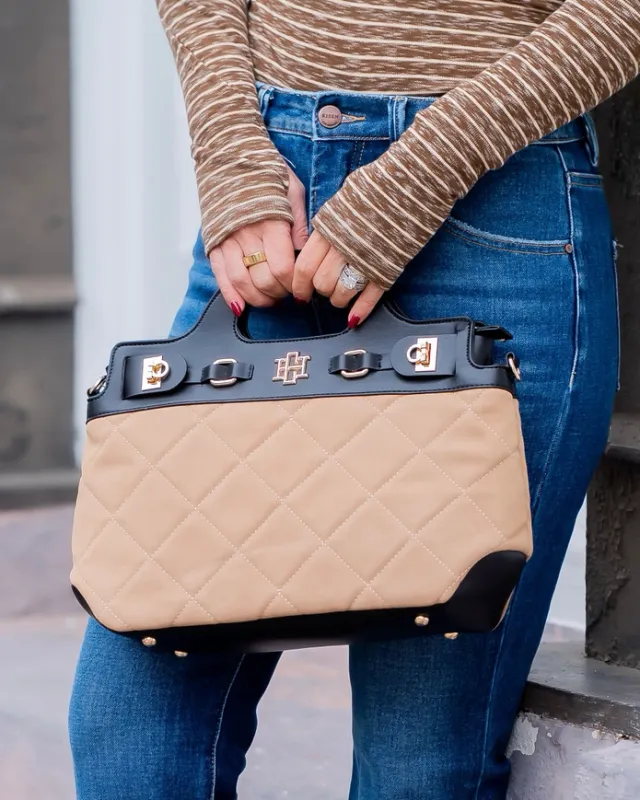 Savannah Handbag Latte Black