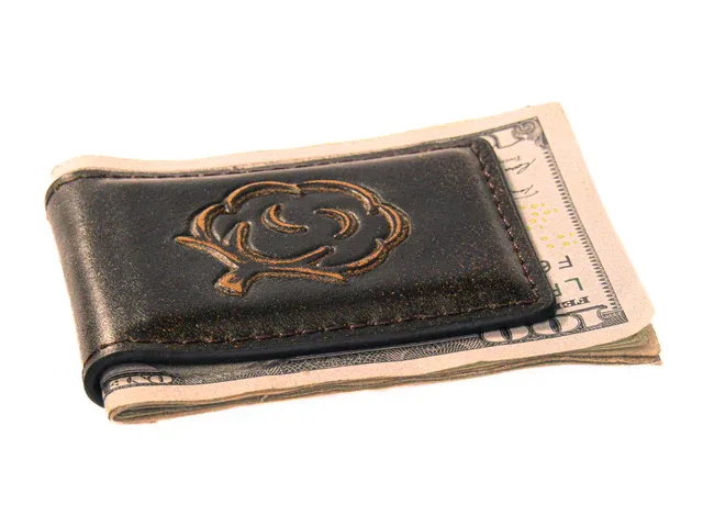 Burnished Antique Brown Money Clip-Cotton