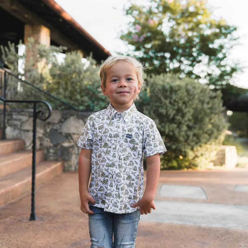 Youth Perf. Button Up-Into the Wild