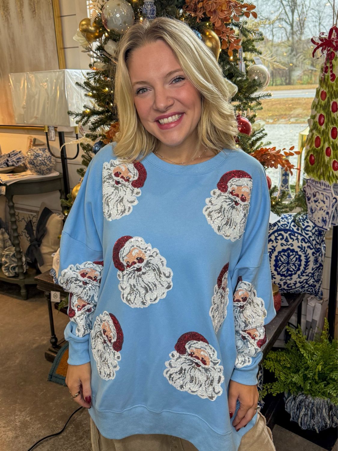 Santa Sequin Sweatshirt
