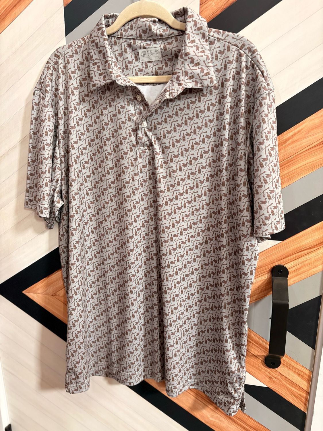 Wood Duck Whiskey Performance Polo-Grey