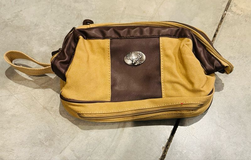 Khaki Canvas Shave Kit-Buck