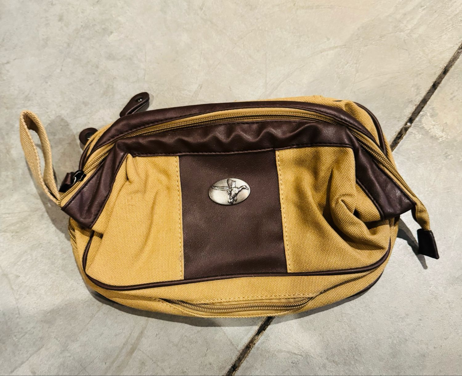 Khaki Canvas Shave Kit-Mallard