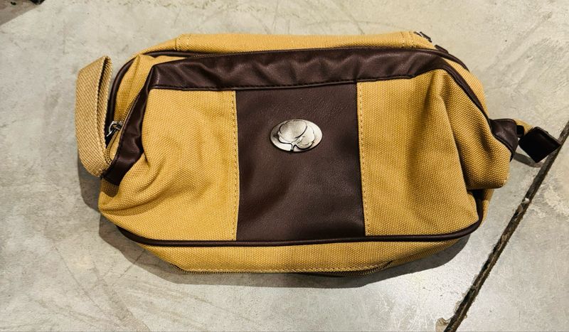 Khaki Canvas Shave Kit-Cotton