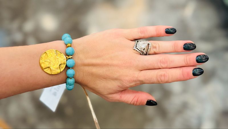 VG The Lord's Prayers Bracelet-Turq