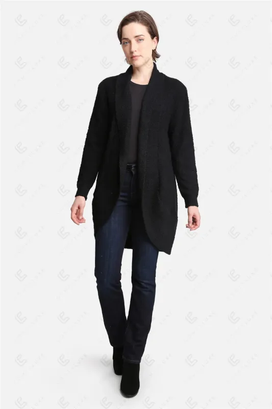 VG Comfy Luxe Black Kimono w/Pockets