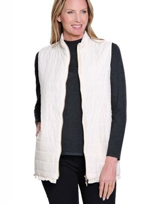 Winter White Quilted Vest