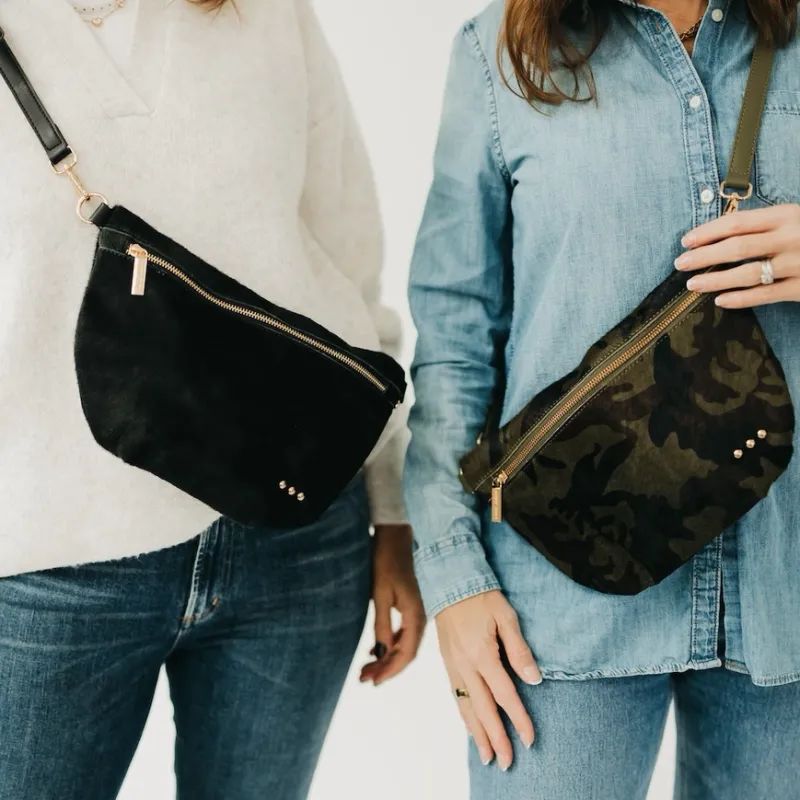 Hair On Hide Westlyn Bum Bag-Camo