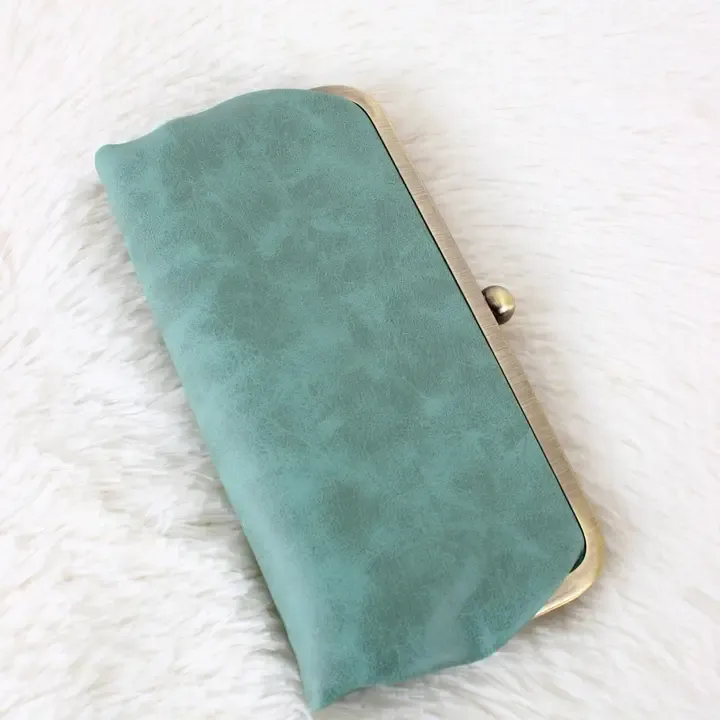 Karen Kiss Lock Clutch-Turquoise