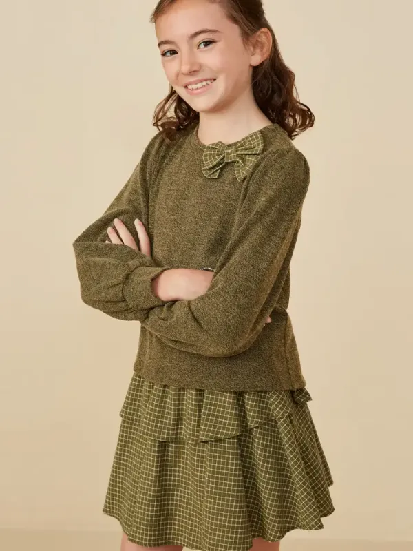 Olive Textured Knit Top