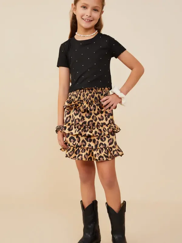 Leopard Tiered Skirt