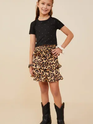 Leopard Tiered Skirt
