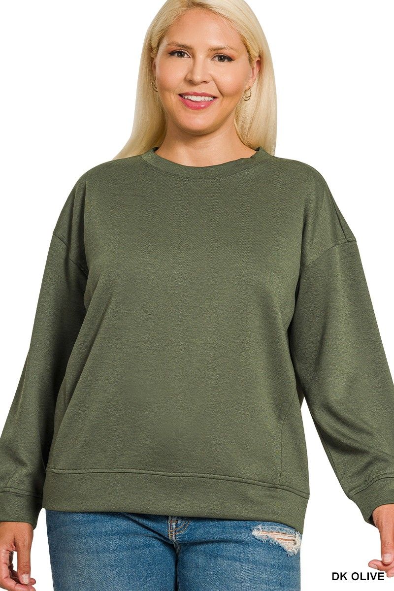 Soft Winter Morning Top-Dk Olive