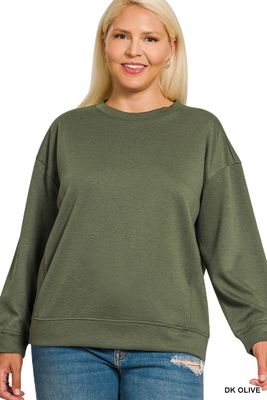 Soft Winter Morning Top-Dk Olive