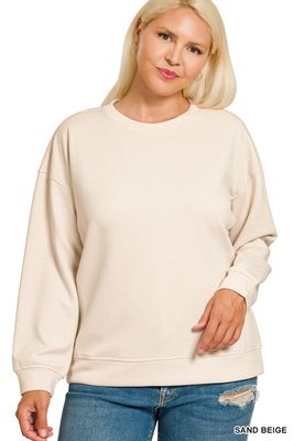 Soft Winter Morning Top-Sand Beige
