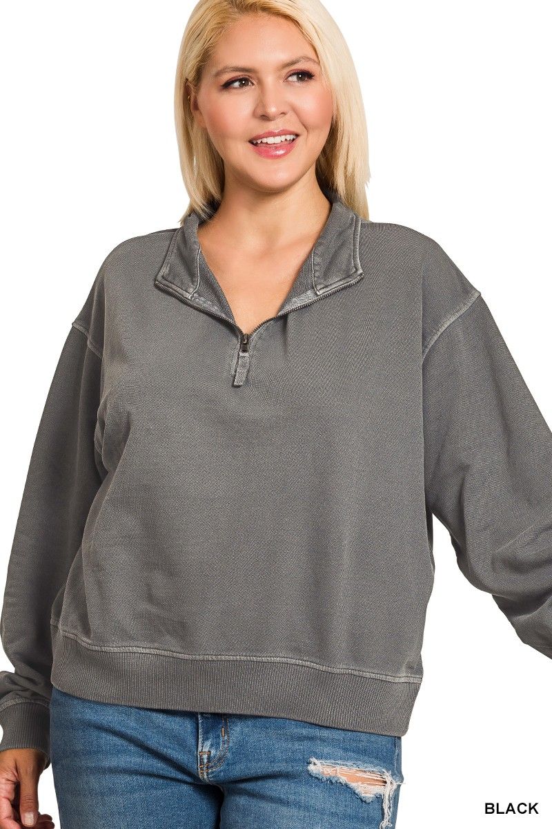 Snowstorm Slate Top-Black