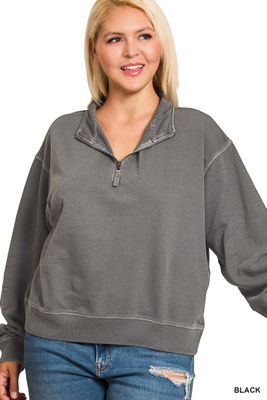 Snowstorm Slate Top-Black