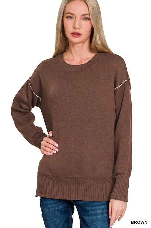 Winter Lodge Top-Brown/Ash Mocha