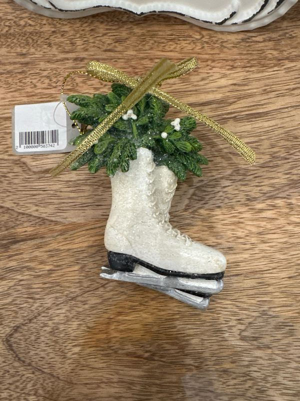 Skates Farmhouse Frost Ornament