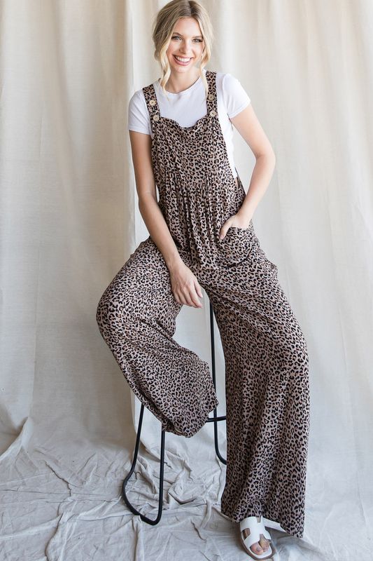 Sophia Leopard Overalls