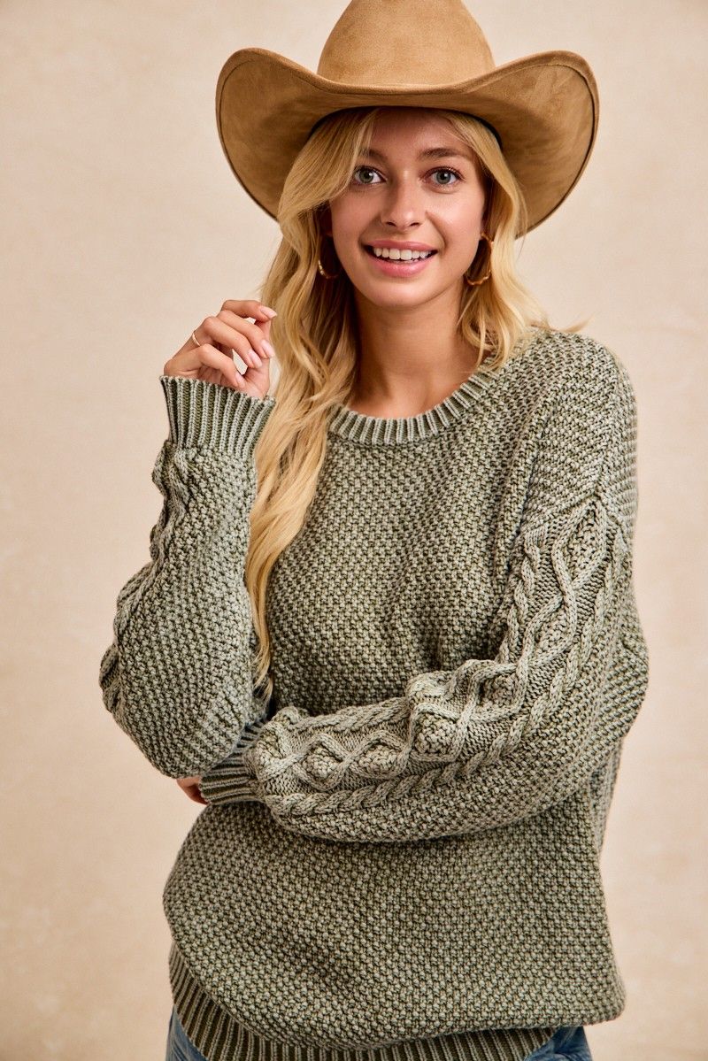 Vintage Olive Knit Sweater