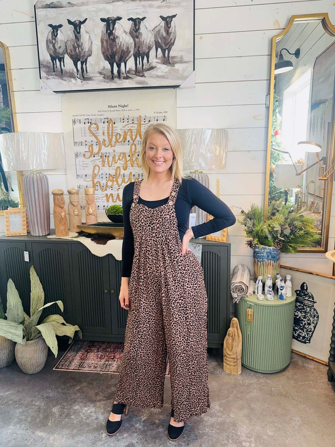 Sophia Leopard Overalls