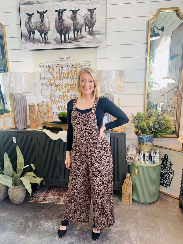 Sophia Leopard Overalls