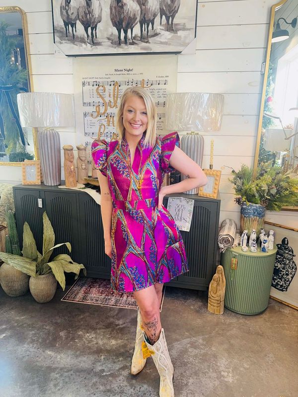 Harper Jacquard Dress