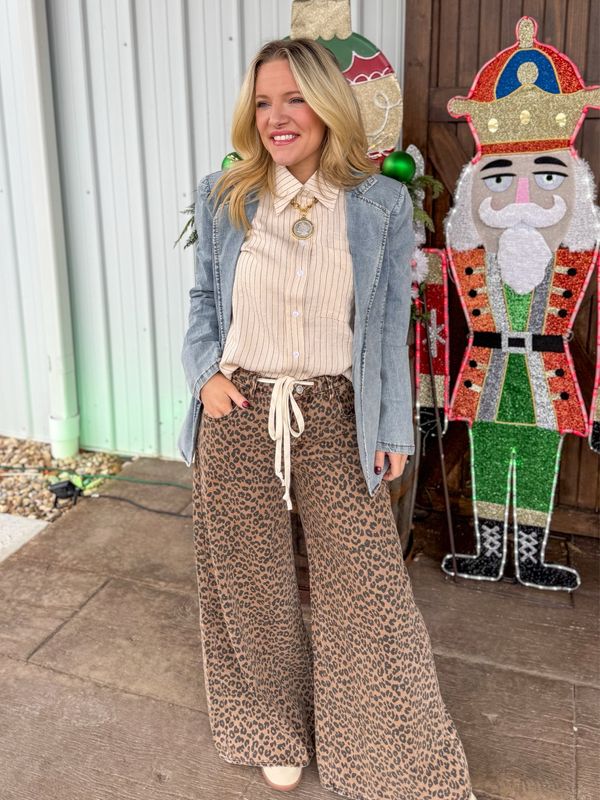 Mocha/Black Leopard Pant