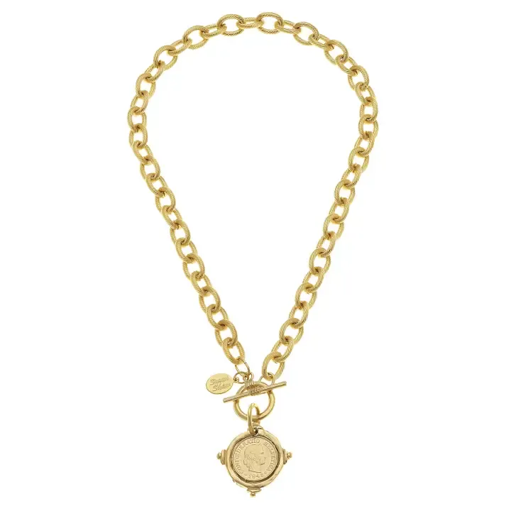 VG Gold Front Toggle Necklace