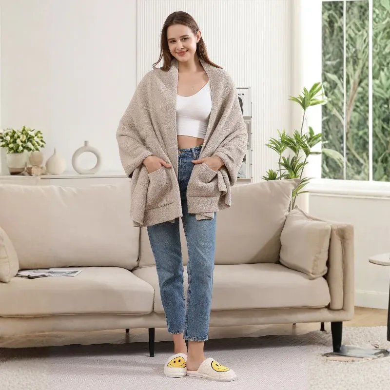 VG Comfy Luxe Beige Kimono w/Pockets