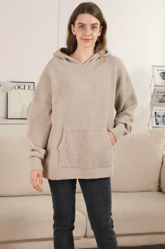 VG Comfy Luxe Hoodie-Beige