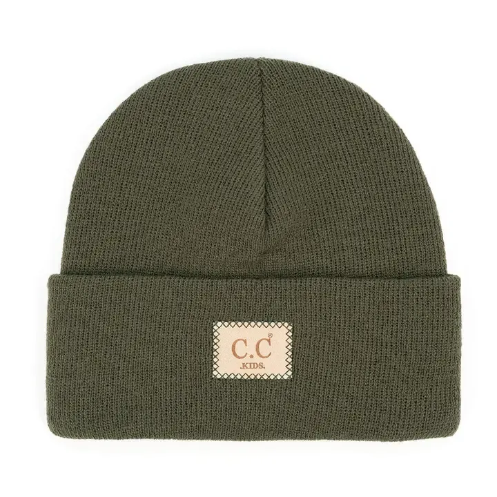 CC Kids Classic Ribbbed Beanie-New Olive