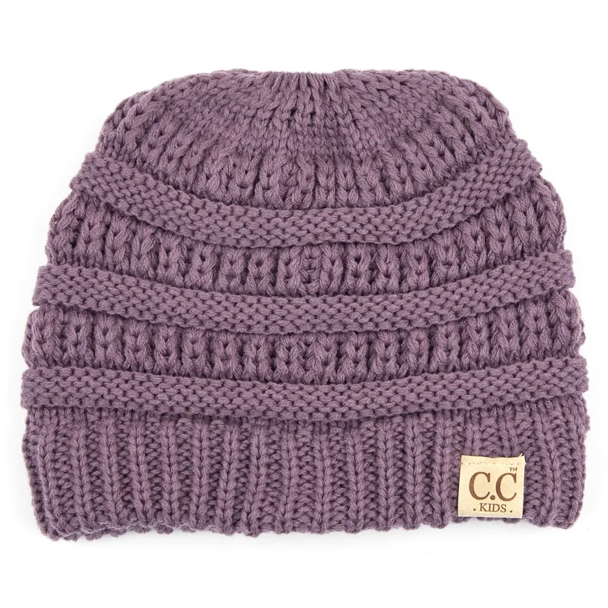 CC Kids Ponytail Beanie-Violet