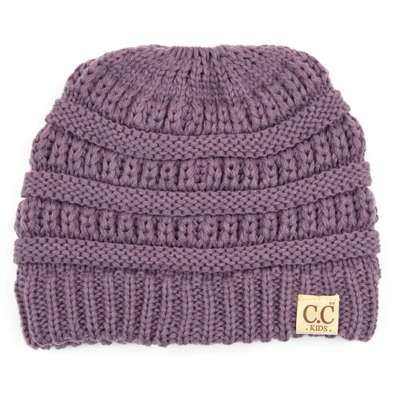 CC Kids Ponytail Beanie-Violet