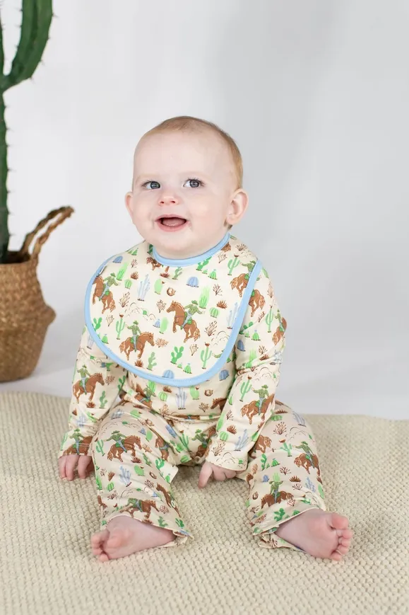 Saddle Up Cowboy Bib Set