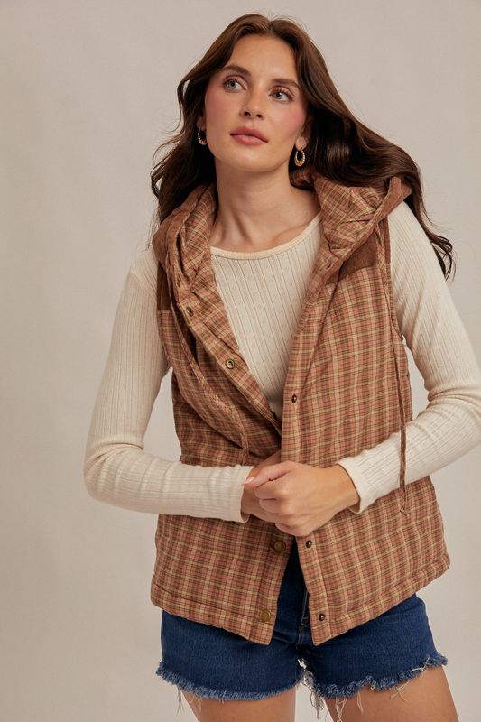 London Corduroy Plaid Vest