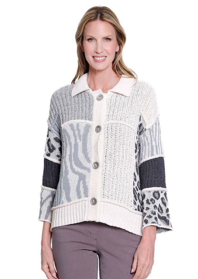 Multi-Patch Sweater Cardigan