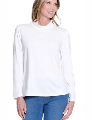 Winter White Mock Neck Top