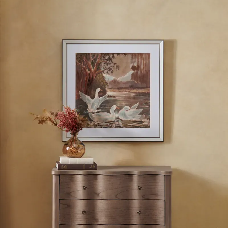 Swan Lakes Framed Art