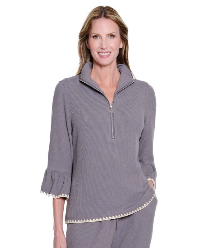 Ganite Zip Collar Top