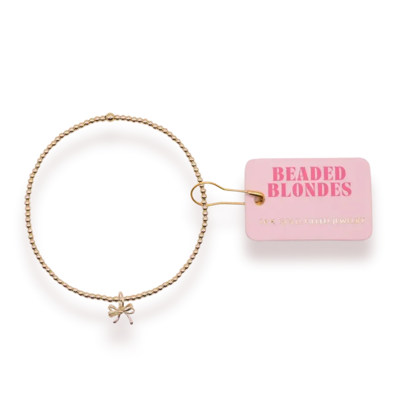 VG Gold Bow Charm Bracelet