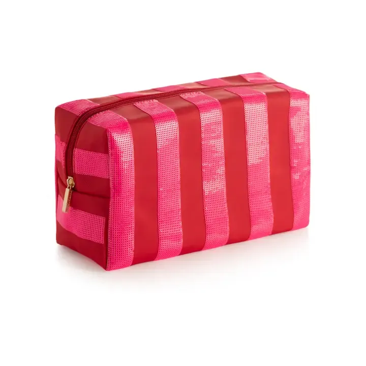 Cara Large Stripe Zip Pouch