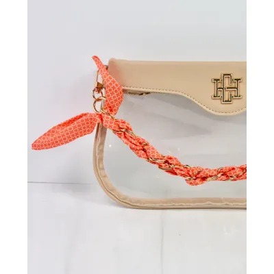 Serafina Scarf Purcse Chain Orange