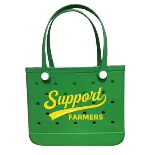 Green Support Farmers Beach Tote