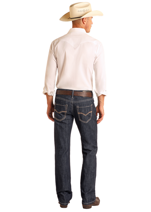 Step Stitch Emb Pistol Jean